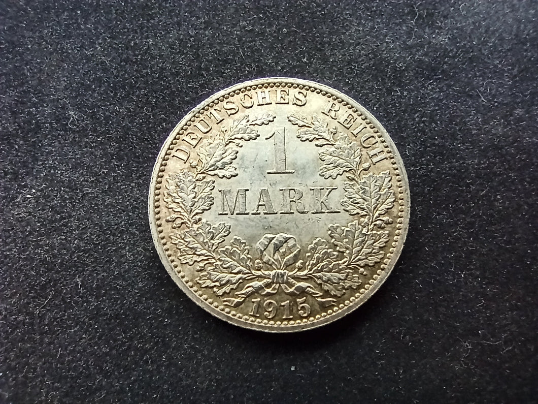 Allemagne : 1 Mark Argent 1915 A ; Qualité (Ref 1531)