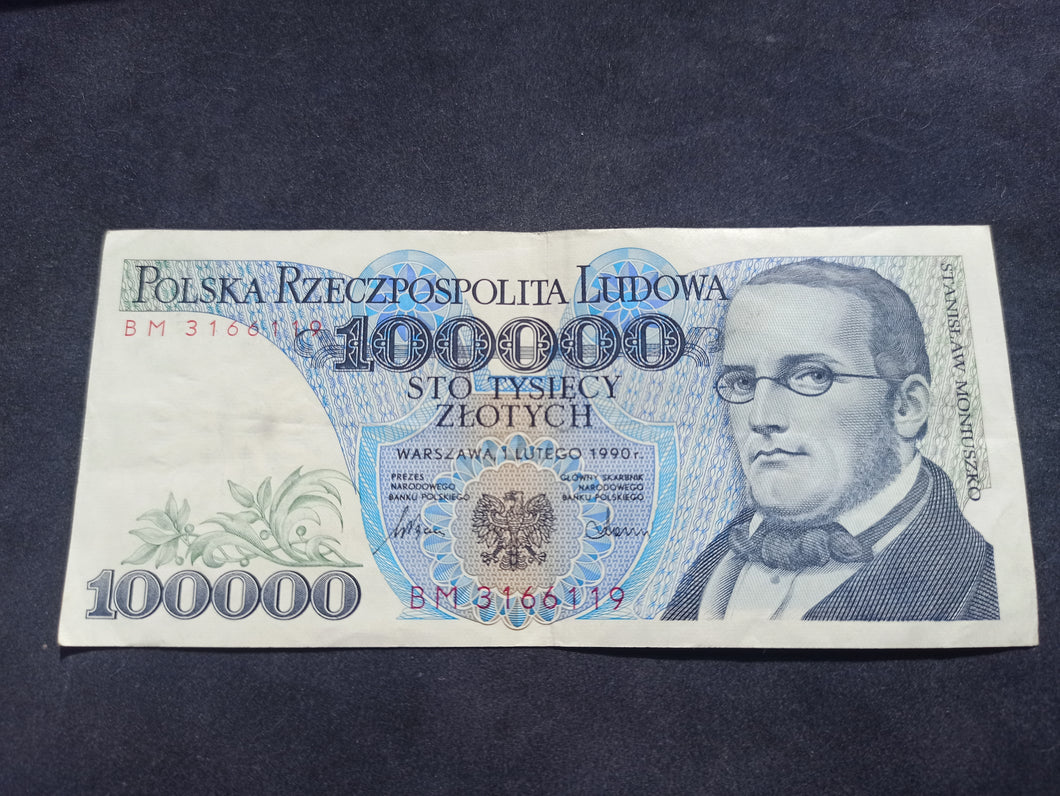 Pologne : 100000 Zlotych 1990 (Ref 1581)