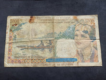 Charger l&#39;image dans la galerie, Réunion : 1000 Francs surchargé 20 NF 1967 (Ref 1614)
