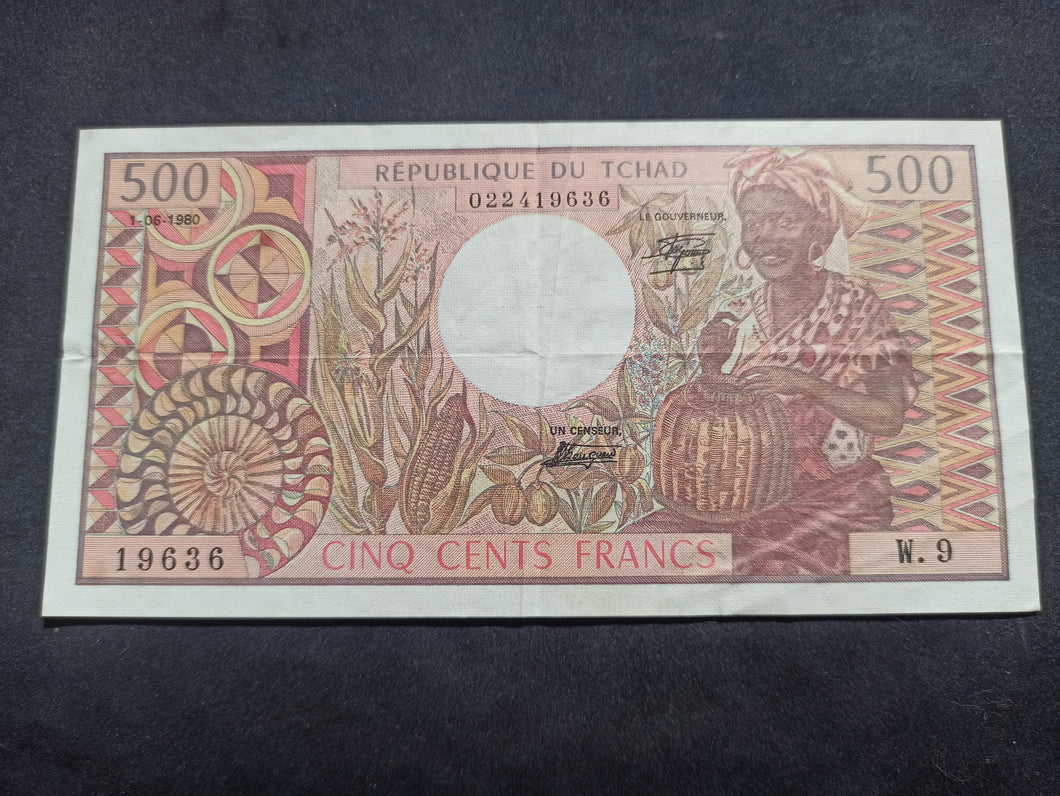 Tchad : 500 Francs 1980 (Ref 1616)