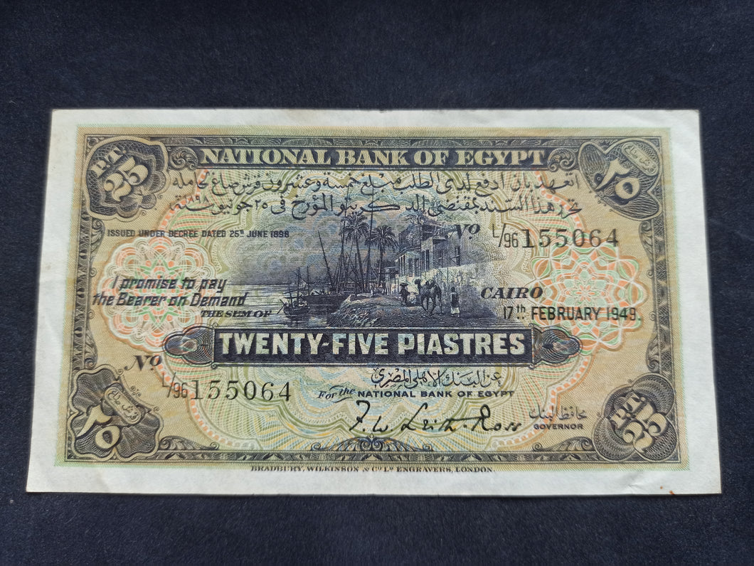 Egypte : 25 Piastres 1949 (Ref 1622)