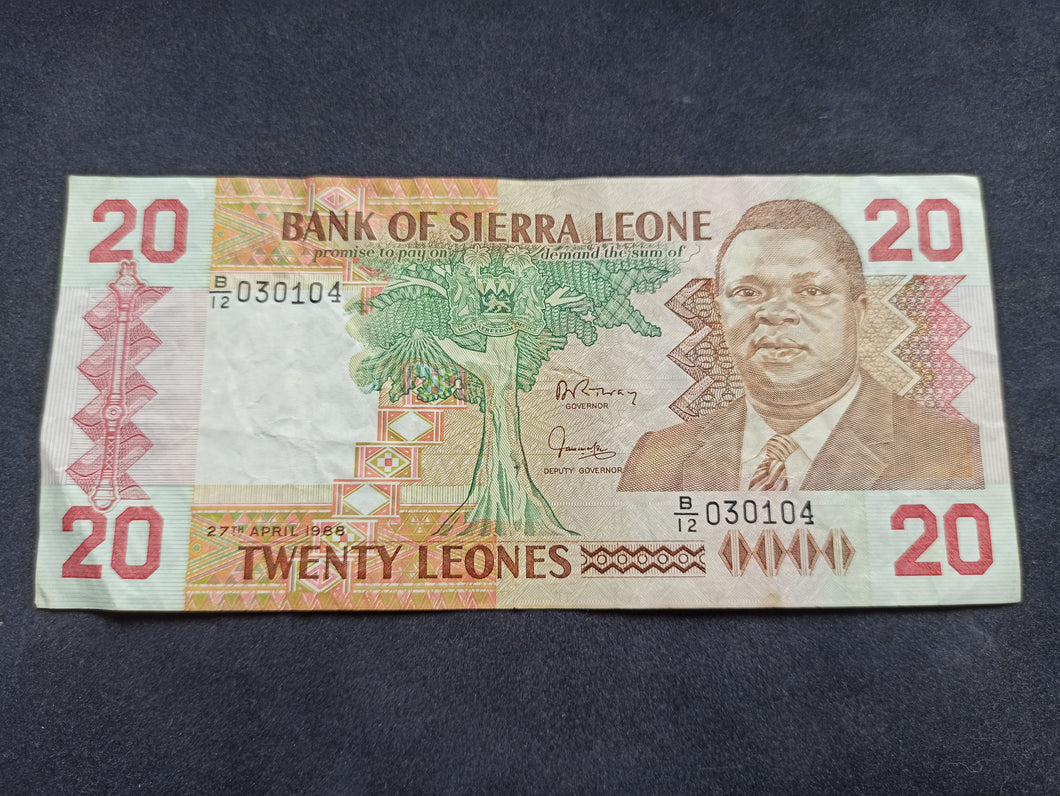 Sierra Leone : 20 Leones 1988 (Ref 1636)