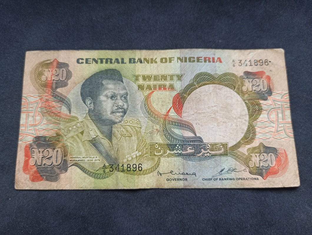 Nigéria : 20 Naira 1977-84 Sign 2 (Ref 1644)