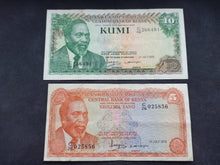 Charger l&#39;image dans la galerie, Kenya : 5 et 10 Shillings 1978 (Ref 1661)
