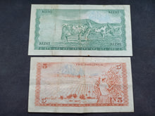 Charger l&#39;image dans la galerie, Kenya : 5 et 10 Shillings 1978 (Ref 1661)
