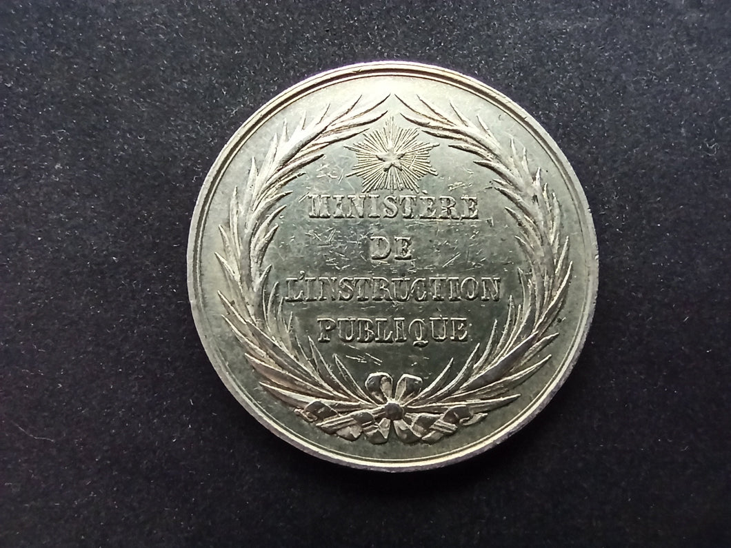 Médaille Argent : Instruction Publique Bureau Lycées (Ref 1685)