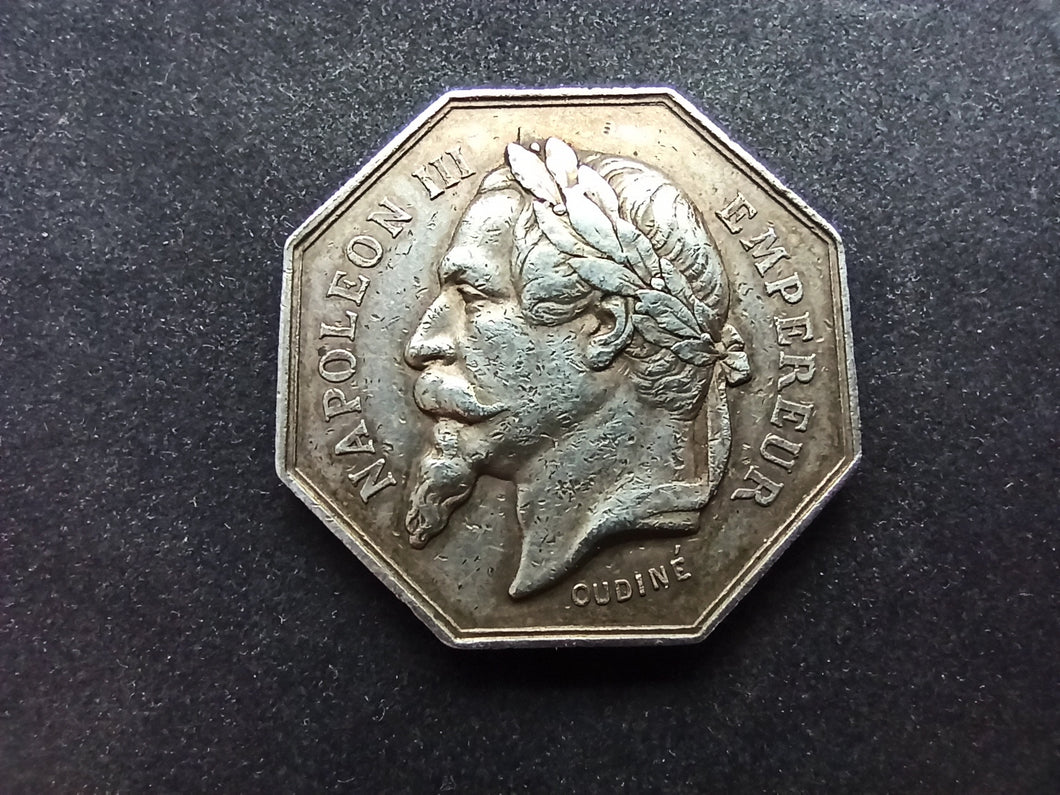 Jeton Argent : Seine Inférieure  Instruction Publique Napoleon Oudiné (Ref 1688)