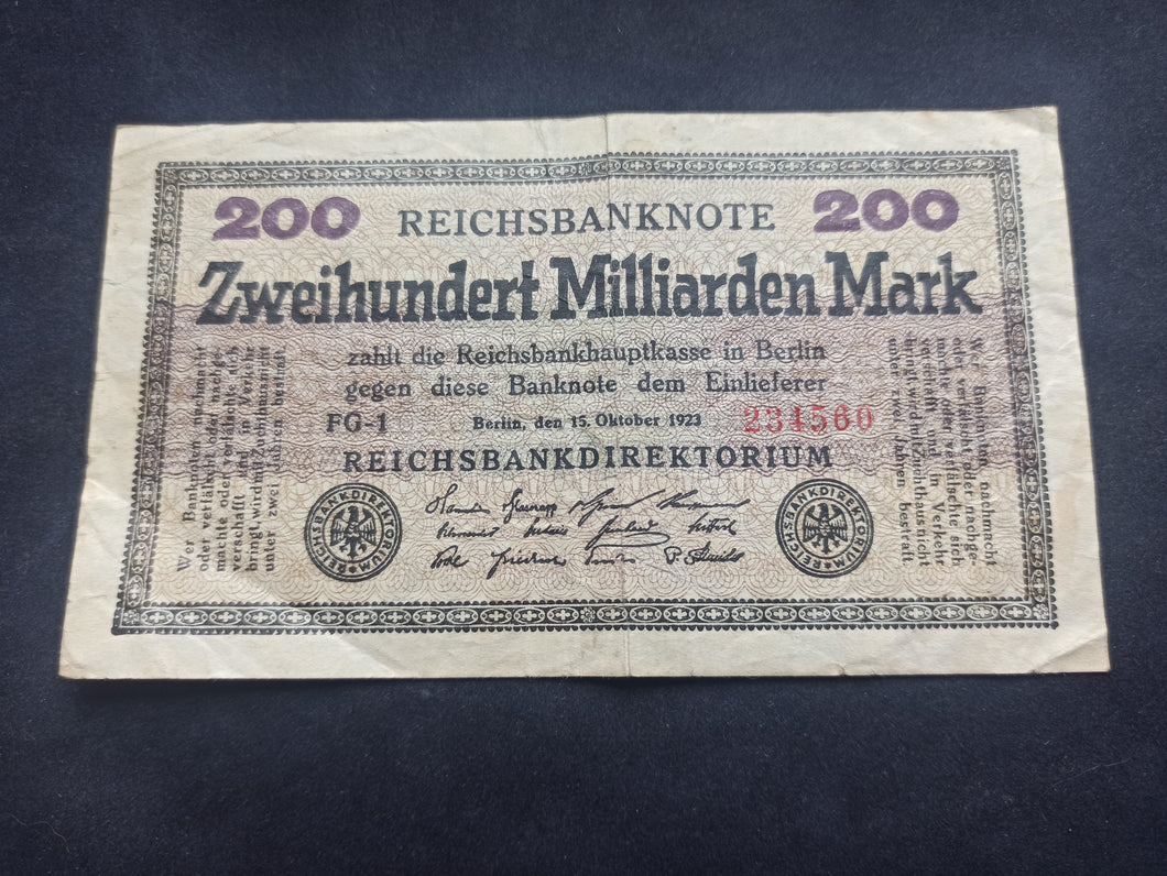 Allemagne : 200 Milliarden 1923 (Ref 1704)