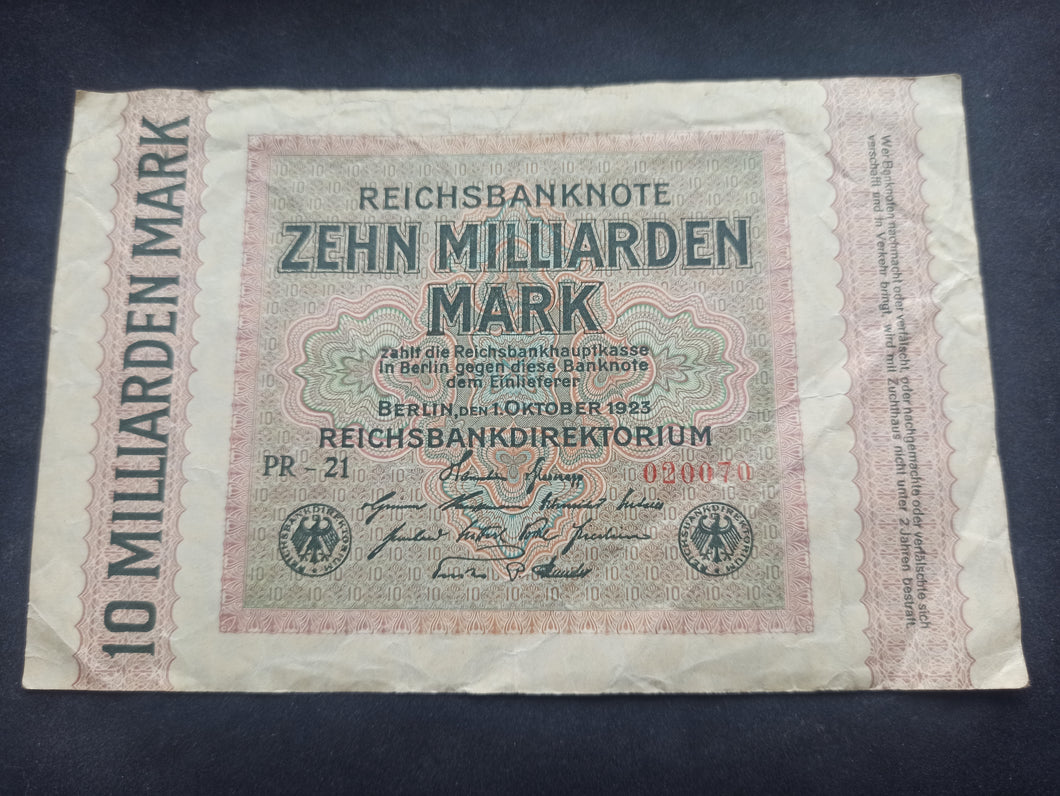 Allemagne : 10 Milliarden Mark 1923 (Ref 1694)