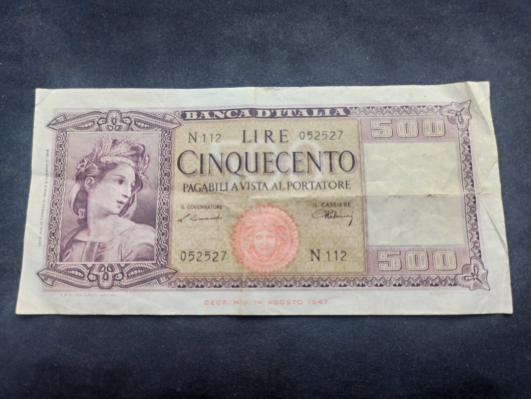 Italie : 500 Lire 1948 (Ref 1711)