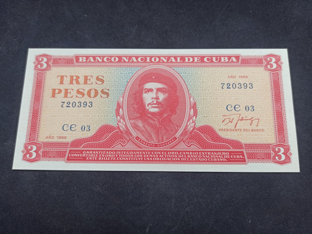 3 Pesos 1989 Che Guevara UNC / NEUF (Ref 1747)