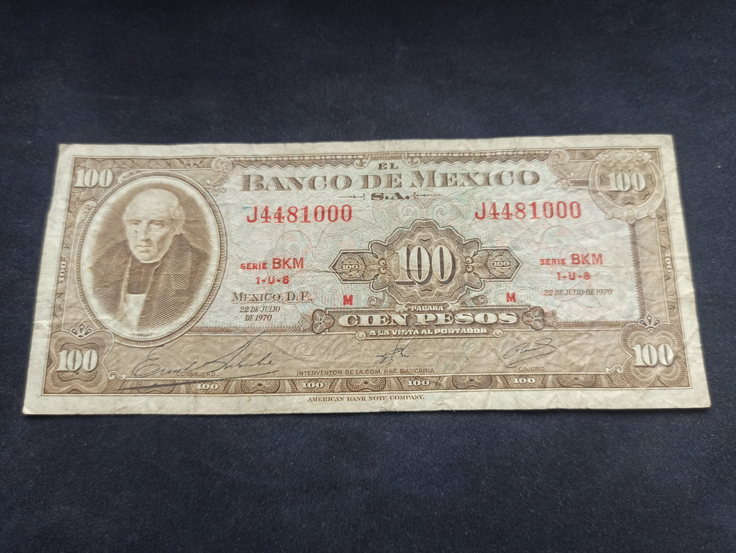 Mexique : 100 pesos 1970 (Ref 1734)