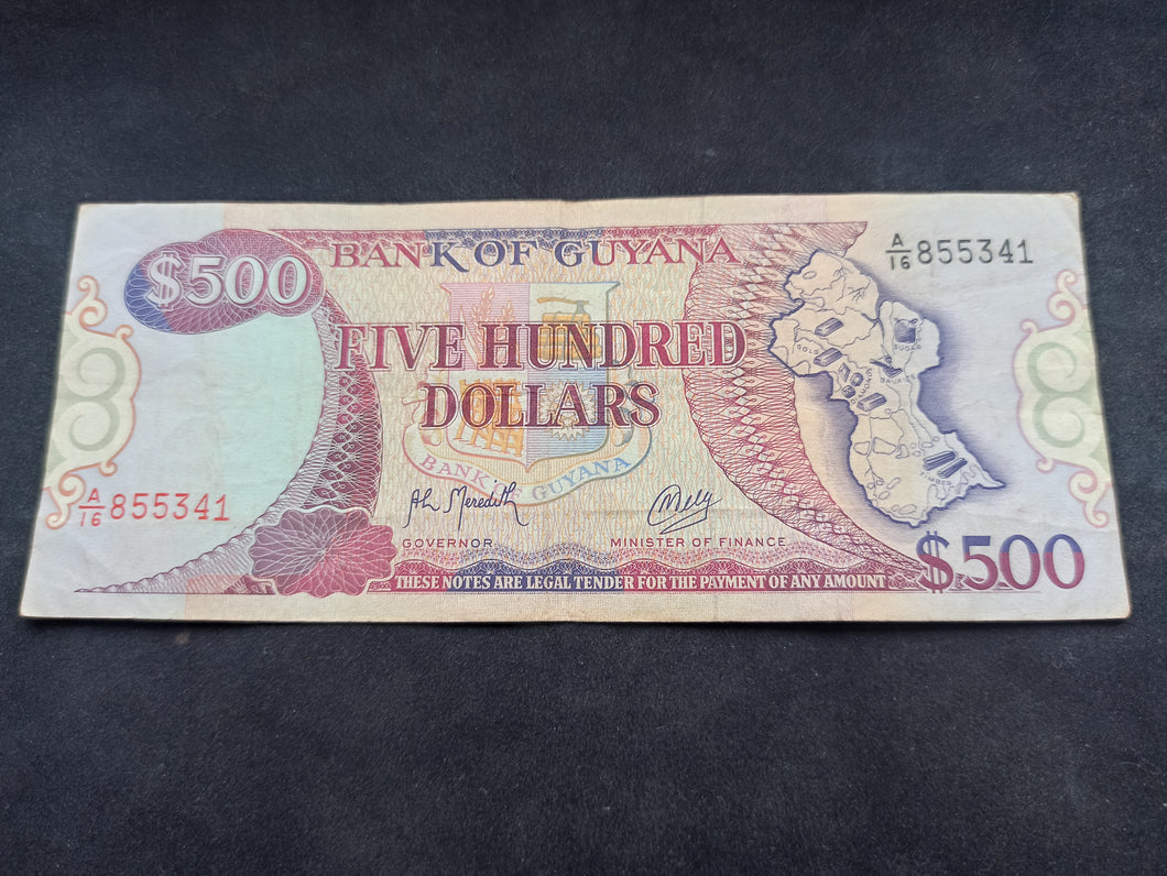 Guyana : 500 Dollars 1992 Sign 9 (Ref 1741)