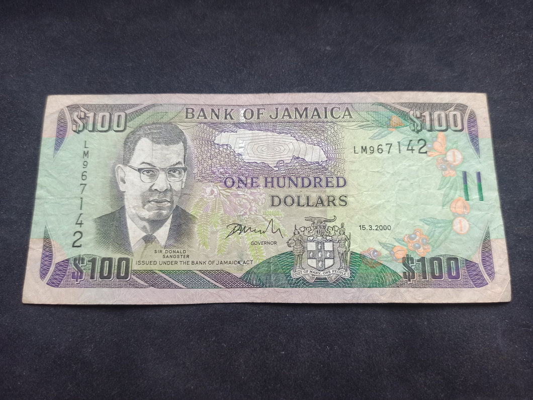 Jamaïque : 100 Dollars 2000 (Ref 1731)