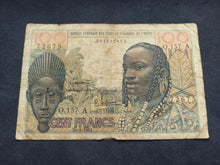 Charger l&#39;image dans la galerie, Af de l&#39;Ouest : Côte d&#39;Ivoire 100 Francs 1961 A (Ref 1780)
