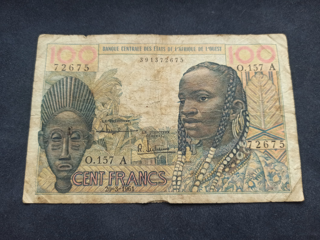Af de l'Ouest : Côte d'Ivoire 100 Francs 1961 A (Ref 1780)
