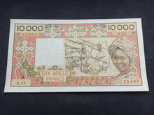 Charger l&#39;image dans la galerie, Côte d&#39;Ivoire 10000 Francs 1977-92 A Sign 20 (Ref 1789)
