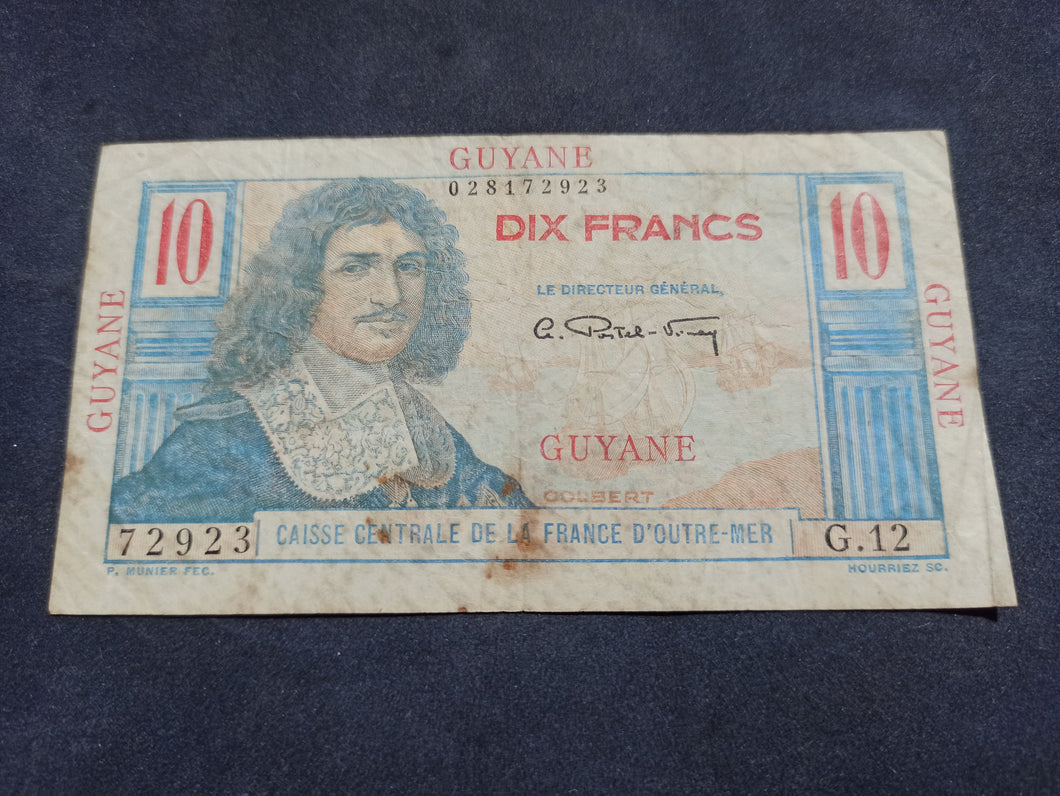 Guyane : 10 Francs Colbert 1947 (Ref 1805)