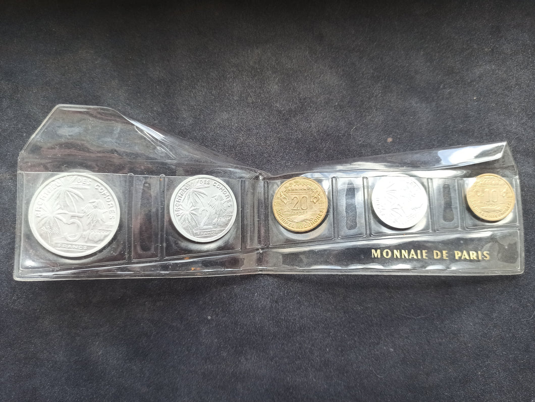 Comores 20 / 10 / 5 / 2 et 1 Franc 1964 ESSAI ; Monnaie de Paris