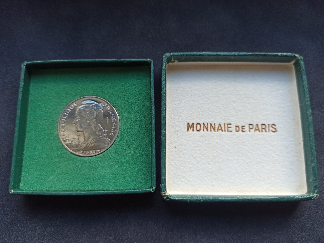 Réunion : 100 Francs 1964 ESSAI ; Coffret Monnaie de Paris