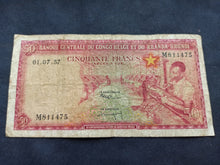 Charger l&#39;image dans la galerie, Congo belge : 50 Francs 1957 (Ref 1839)
