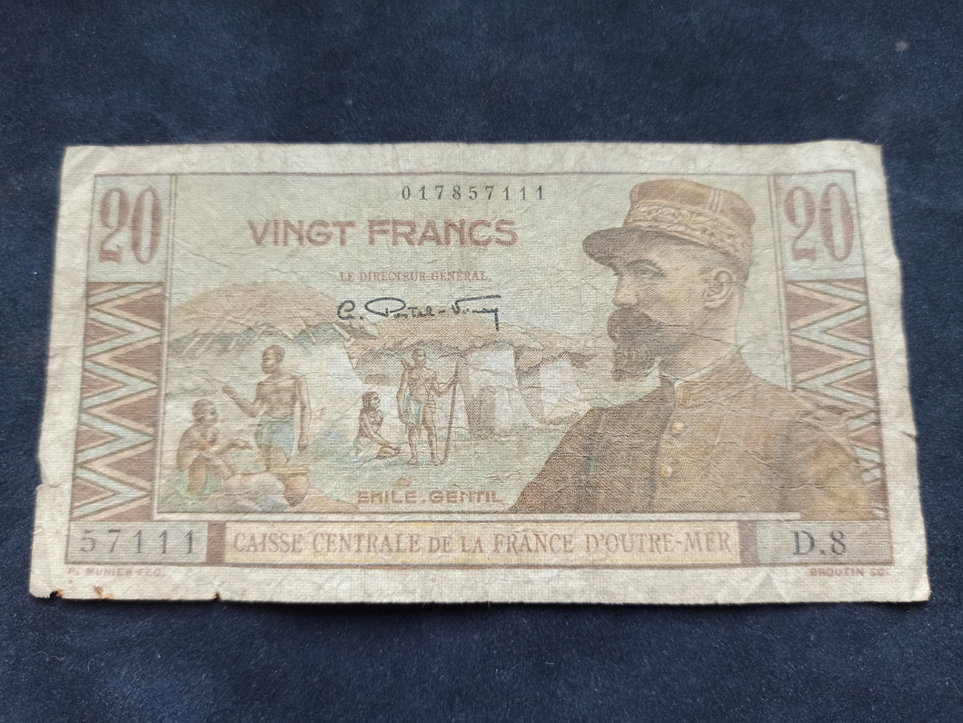 Outre Mer : 20 Francs Emile Gentil 1947 (Ref 1844)