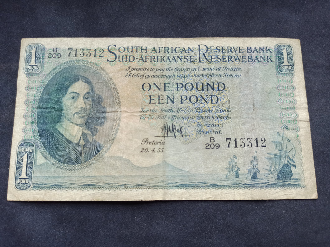 Afrique du Sud : One Pound 1955 (Ref 1848)