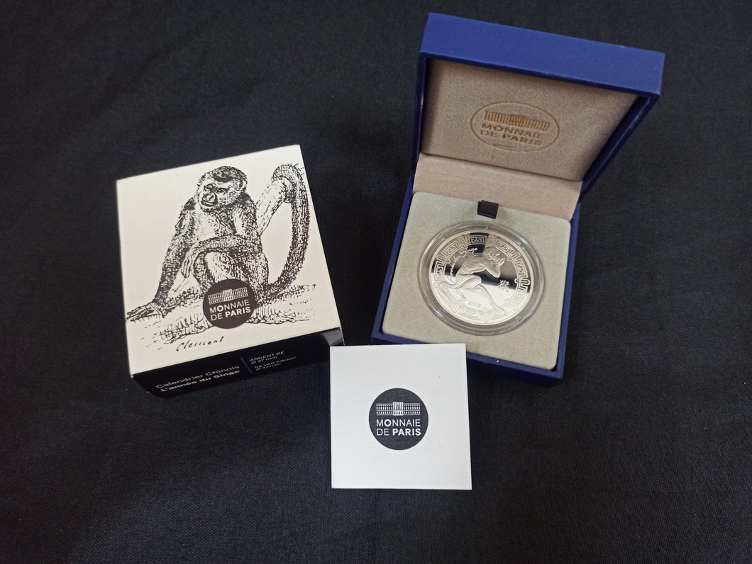 France : 10 Euro Argent 2016 : Année du Singe BE