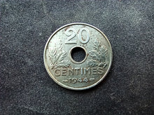 Charger l&#39;image dans la galerie, 20 Centimes Etat Français 1944 Fer (Ref 2018)
