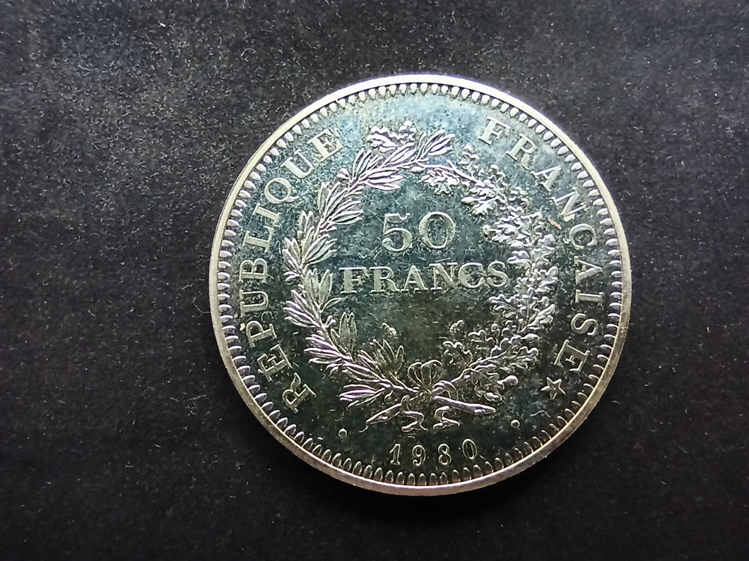 50 Francs Argent 1980 SPL (Ref 2065)