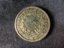 Charger l&#39;image dans la galerie, 5 Francs Argent Hercule 1877 A ; Qualité (Ref 2256)
