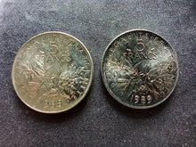 Charger l&#39;image dans la galerie, 5 Francs Nickel Semeuse 1988 + 1989
