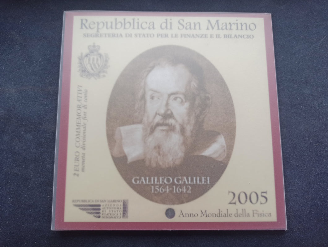 2 Euro Commémorative St Marin 2005 : Galilée