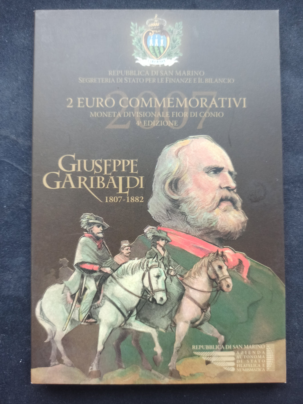 2 Euro Commémorative St Marin 2007 : Garibaldi