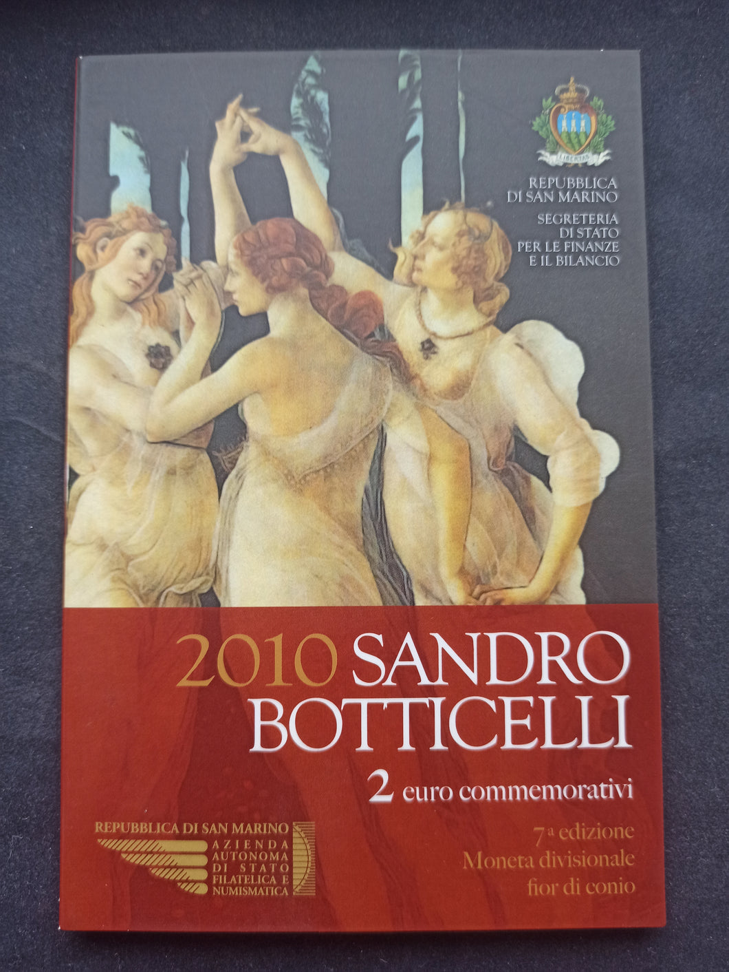 2 Euro Commémorative St Marin 2010 : Botticelli