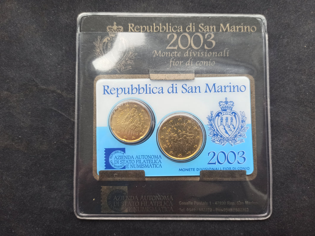 Minikit Saint Marin 20 + 50 Cent 2003