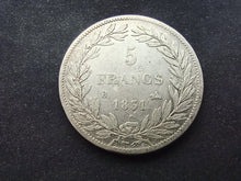 Charger l&#39;image dans la galerie, 5 Francs Argent Louis Philippe 1831 B tête Nue ; Tranche Refief (Ref 2273)
