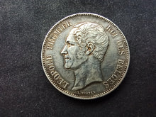 Charger l&#39;image dans la galerie, Belgique : 5 Francs Argent Leopold Premier 1851 (Ref 2283)
