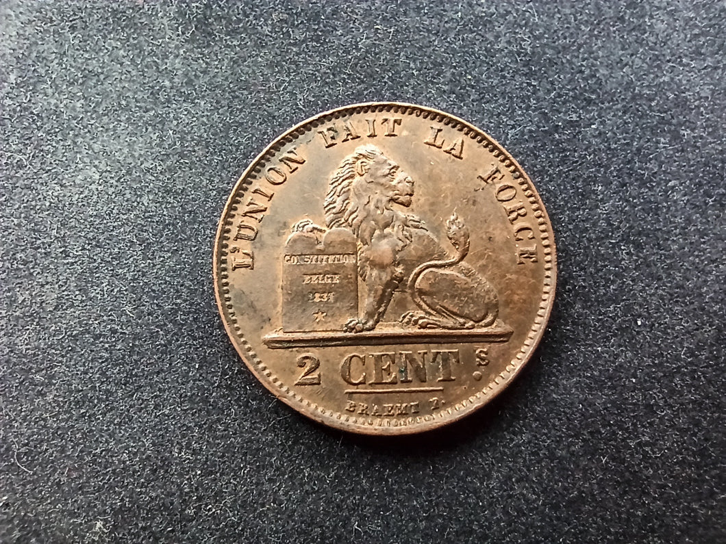 Belgique : 2 Centimes 1876 ; Qualité (Ref 2290)