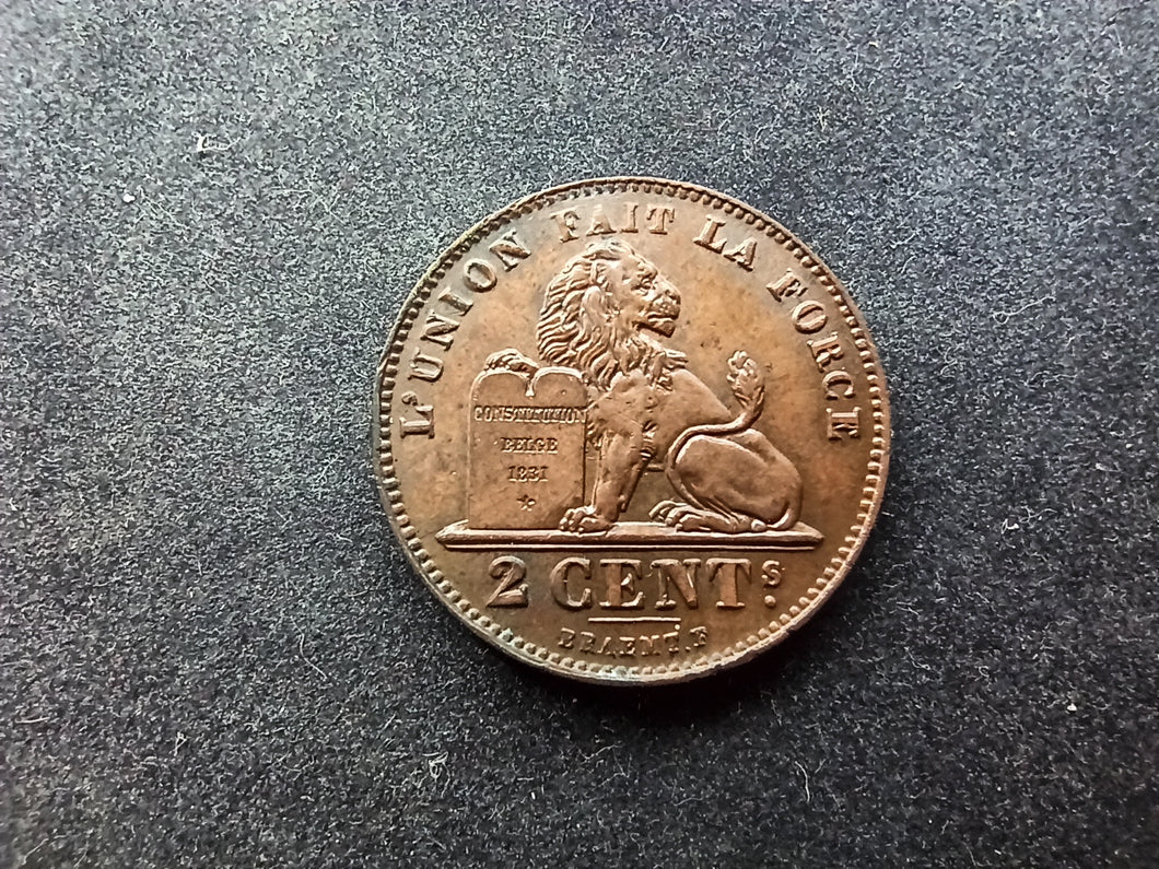 Belgique : 2 Centimes 1909 ; Qualité (Ref 2291)