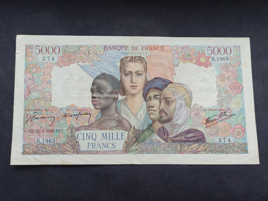 5000 Francs Empire (28-3-1946) (Ref 2307)