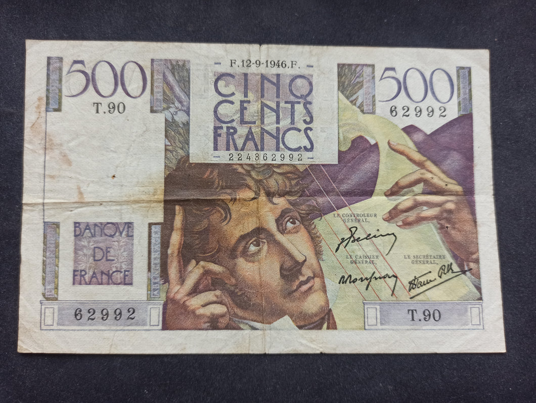 500 Francs Chateaubriand (12-9-1946) (Ref 2300)