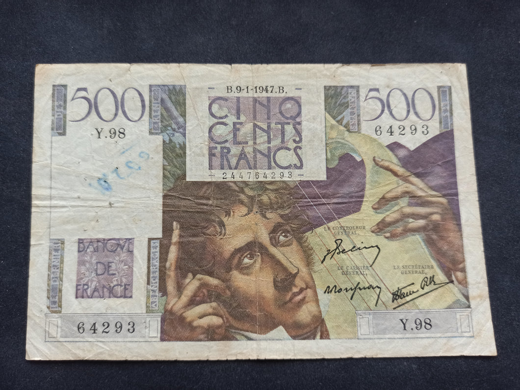 500 Francs Chateaubriand (9-1-1947) (Ref 2301)