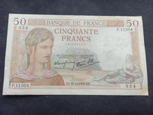 Charger l&#39;image dans la galerie, 50 Francs Cérès (19-10-1939) (Ref 2321)
