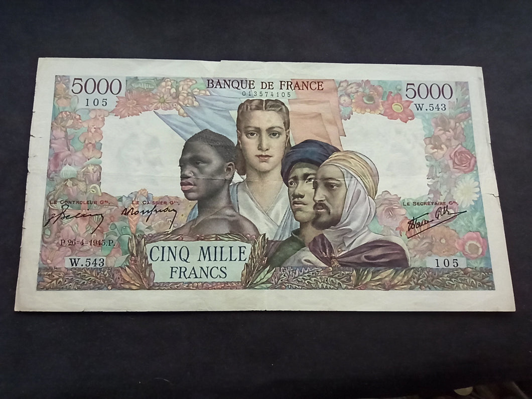 5000 Francs Empire (26-4-1945) (Ref 2308)