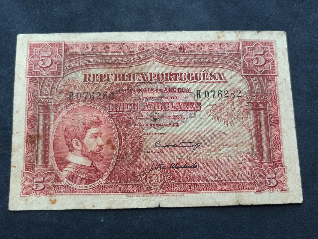 Angola : 5 Angolares 1926 (Ref 2363)