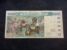 Charger l&#39;image dans la galerie, Afrique de l&#39;Ouest : 5000 Francs 1993 K Sign 25 (Ref 2395)
