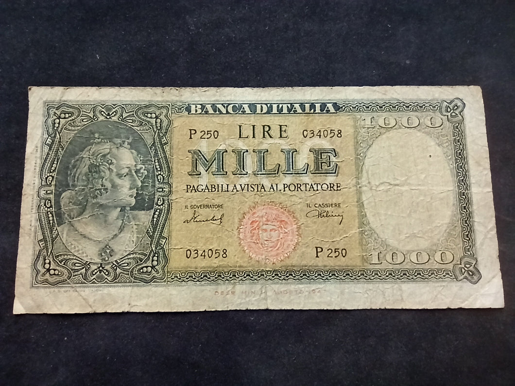 Italie : 1000 Lire 1949 (Ref 2437)