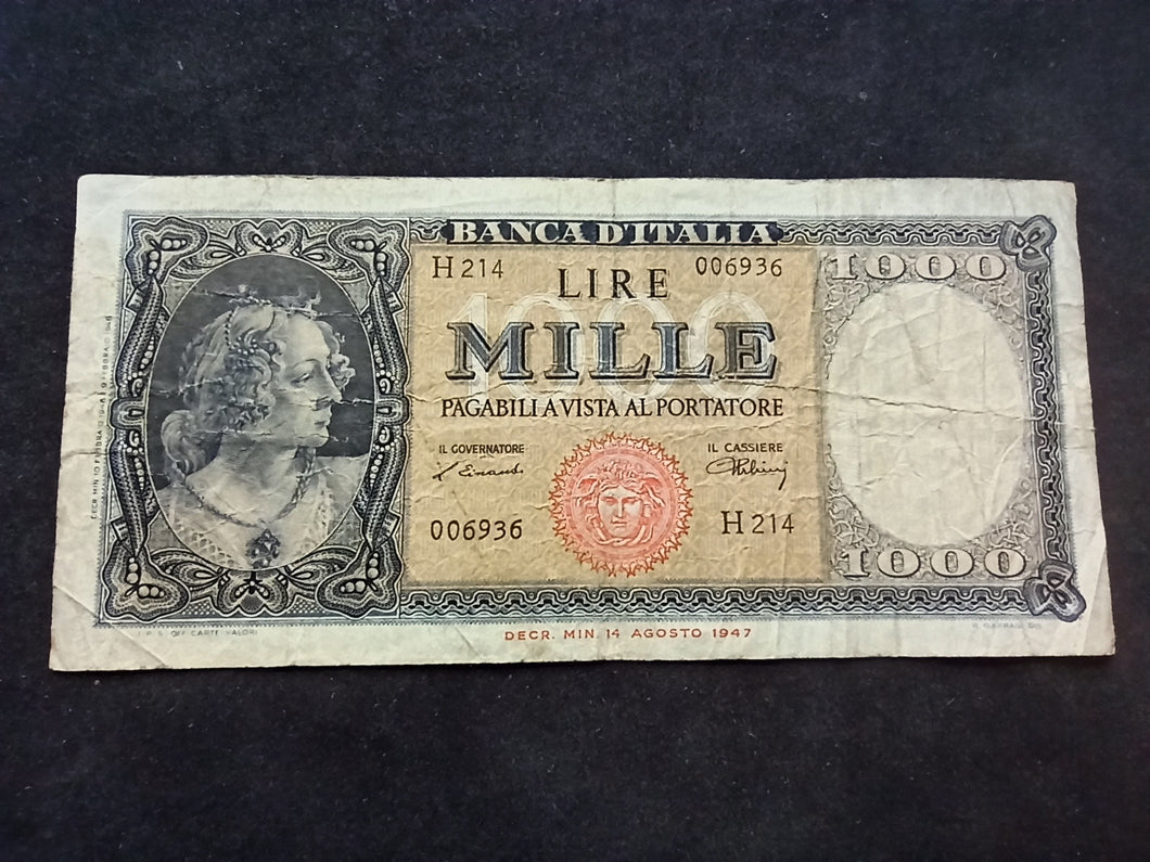 Italie : 1000 Lire 1948 (Ref 2438)