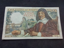 Charger l&#39;image dans la galerie, 100 Francs Descartes (15-5-1942) (Ref 2467)
